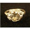 Image 1 : A 14K YELLOW GOLD AND DIAMOND RING