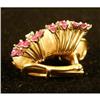 Image 3 : A PAIR OF 14K YELLOW GOLD, PEARL, DIAMOND AND RUBY EAR CLIPS