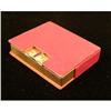 Image 6 : A TIFFANY 14K YELLOW GOLD AND RUBY HINGED-LID COMPACT