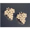 Image 1 : A PAIR OF WHITE GOLD, PEARL AND DIAMOND PINS