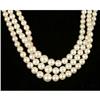 Image 2 : A TRIPLE-STRAND GRADUATED PEARL NECKLACE WITH PLATINUM AND DIAMOND