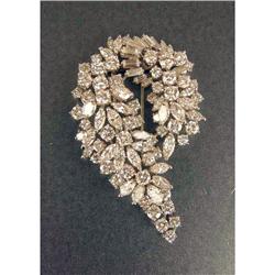 A PLATINUM AND DIAMOND CASCADE BROOCH