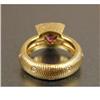 Image 4 : A MORELLI 18K YELLOW GOLD, PINK TOURMALINE AND DIAMOND RING