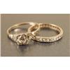 Image 1 : A PLATINUM AND DIAMOND ENGAGEMENT RING AND BAND