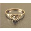 Image 2 : A PLATINUM AND DIAMOND ENGAGEMENT RING AND BAND