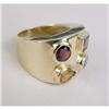 Image 2 : A MODERN 14K YELLOW GOLD AND HARDSTONE RING