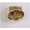 Image 4 : A MODERN 14K YELLOW GOLD AND HARDSTONE RING