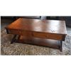 Image 1 : Wood coffee table 48 in by 28 in by 18 in