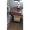 Image 2 : Wood side table 26 in by 21.5 in by 23 in
