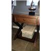 Image 5 : Wood side table 26 in by 21.5 in by 23 in