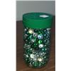 Image 1 : Peanut butter Jar full of marbles 3.5" by 6.5"