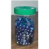 Image 2 : Peanut butter jar with glass beads 3.5 in by 6.5 in
