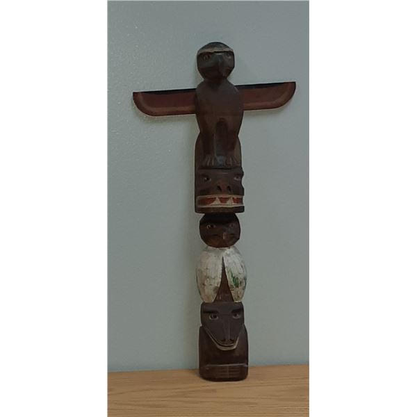 ANTIQUE 1928 HAIDA TOTEM POLE CARVED BY JIMMY CODFACE
