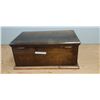 Image 10 : ANTIQUE HANDMADE WOOD CHEST 21" X 13.5" X 9.5" SOME DAMAGE