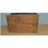 Image 13 : ANTIQUE HANDMADE WOOD CHEST 21" X 13.5" X 9.5" SOME DAMAGE