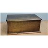 Image 1 : ANTIQUE HANDMADE WOOD CHEST 21" X 13.5" X 9.5" SOME DAMAGE