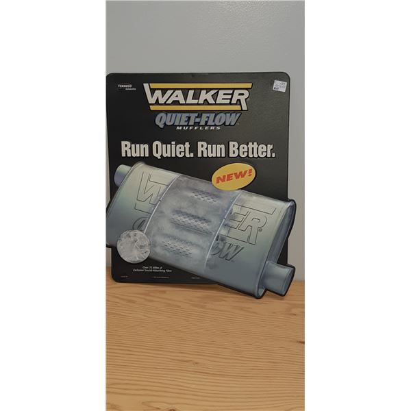 1998 TENNECO EMBOSSED "WALKER MUFFLER" SIGN 22" X 17"