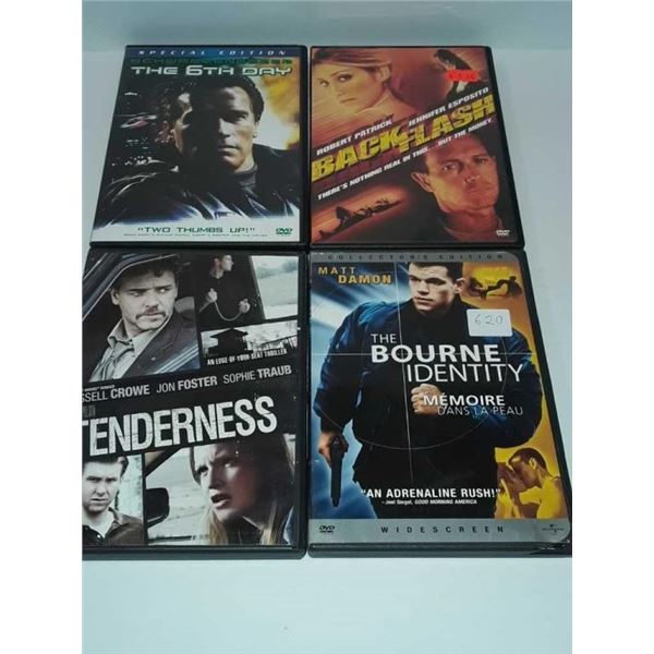 4 action DVDs