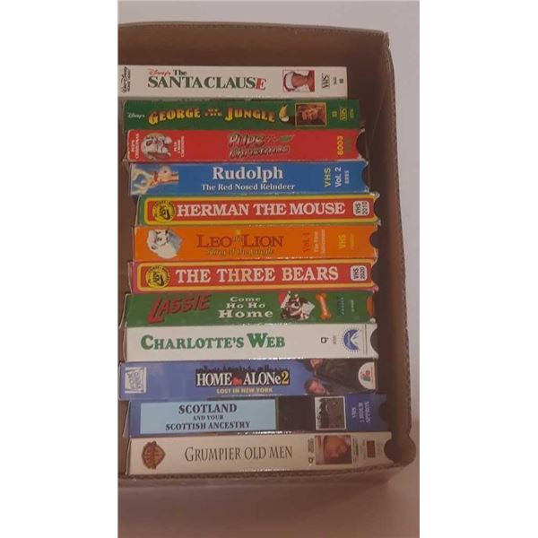 12 vintage VHS movies