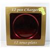 Image 1 : 12PC NEW RED CHARGER PLATES (CHRISTMAS IS COMING)