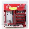 Image 1 : NEW 36 PCS SHOCKWAVE MILWAUKEE IMPACT DRIVER SET