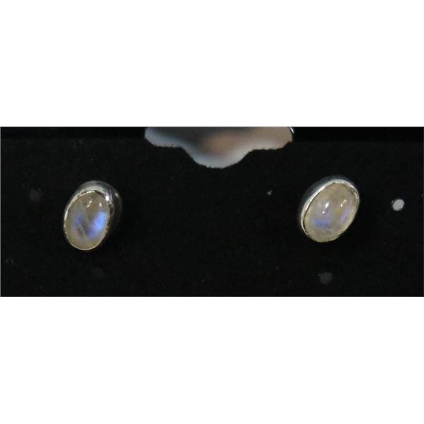 #280-NATURAL MOONSTONE STUD EARRINGS