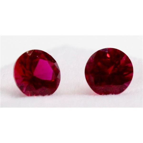 #162-RED RUBY ROUND GEMSTONES 2.00ct