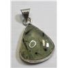 Image 1 : #23-NATURAL PREHNITE GEMSTONE PENDANT