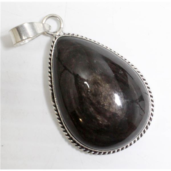 #7-NATURAL OBSIDIAN PENDANT