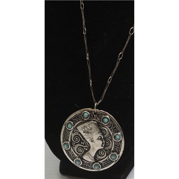 22  SILVER TONE CLEOPATRA LADIES NECKLACE