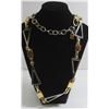 Image 1 : LARGE 34" SILVER AND GOLD TONE LADIES NECKLACE