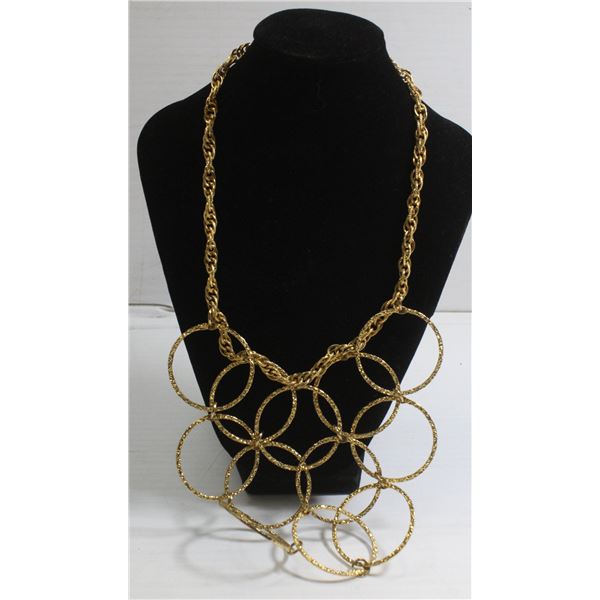 16" MULTI-RING LADIES COSTUME NECKLACE