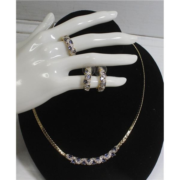 18  MATCHED LADIES RING/EARRING AND NECKLACE SET