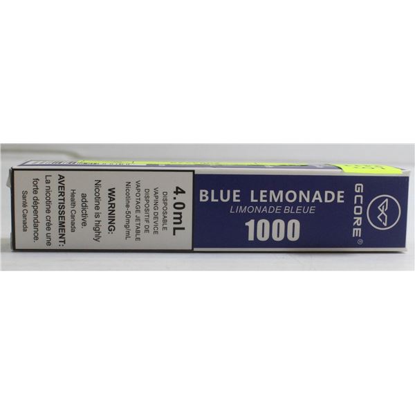 ONE G-CORE 1000 PUFFS E-CIG BLUE LEMONADE 5%