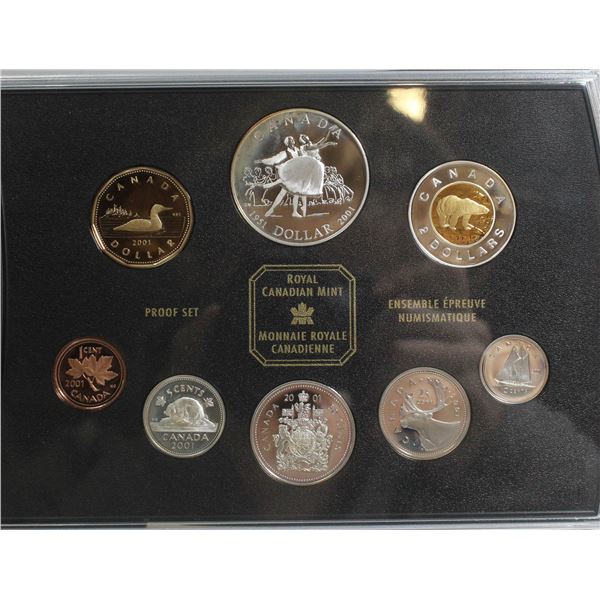 2001 PROOF SET CANADIAN CURRENCY