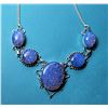Image 1 : 15) BLUE FIRE OPAL NECKLACE SET IN 925