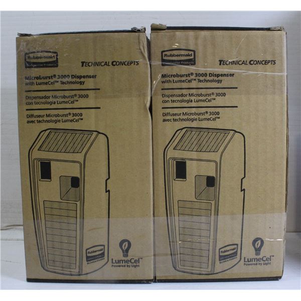 PAIR OF RUBBERMAID MICROBURST 3000 SCENT DISPENSER