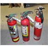 Image 1 : LOT OF 3  X  2LBS FIRE EXTINGUISHERS - 2 FULLY