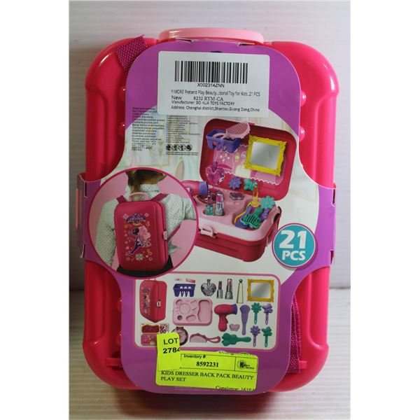 KIDS DRESSER BACK PACK BEAUTY PLAY SET