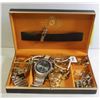 Image 1 : MENS JEWELRY BOX FULL OF MENS JEWELRY