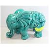 Image 1 : TEAL COLOURED HOME DECOR ELEPHANT APPROX 11" X 9"