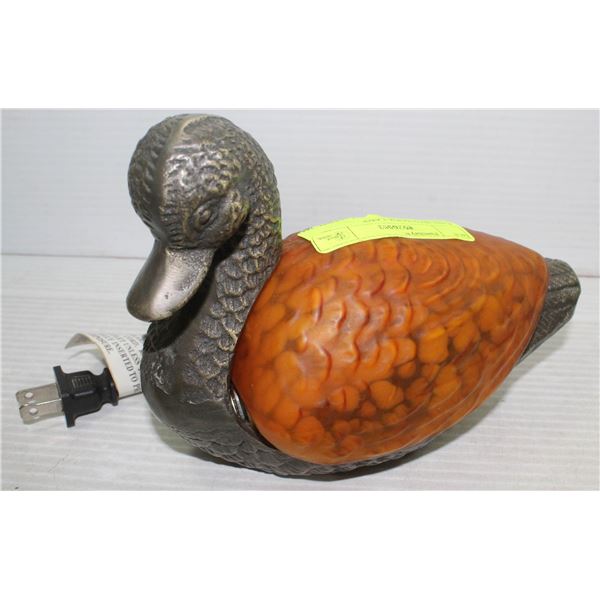 CAST IRON DUCK LAMP