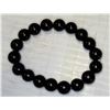 Image 1 : #42-NATURAL BLACK OBSIDIAN BRACELET 10mm