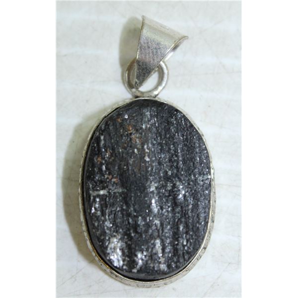 #16-NATURAL BLACK TOURMALINE PENDANT (RAW)