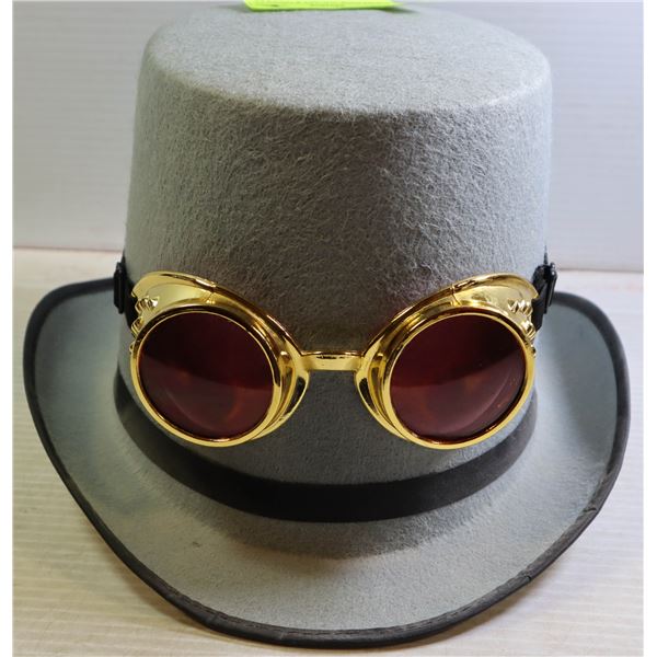 STEAM PUNK TOP HAT & GOGGLES