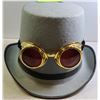 Image 1 : STEAM PUNK TOP HAT & GOGGLES