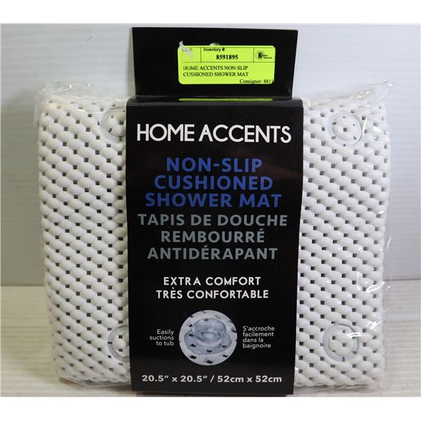 HOME ACCENTS NON-SLIP CUSHIONED SHOWER MAT