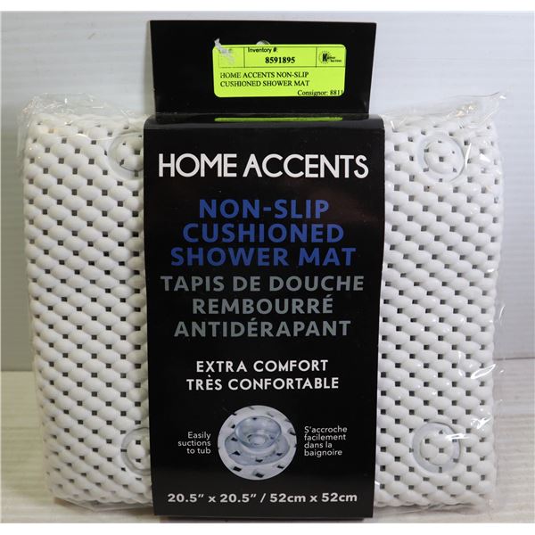 HOME ACCENTS NON-SLIP CUSHIONED SHOWER MAT