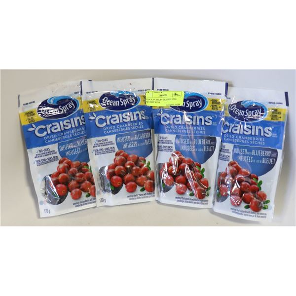 4X OCEAN SPRAY CRAISINS 170G INFUSED WITH