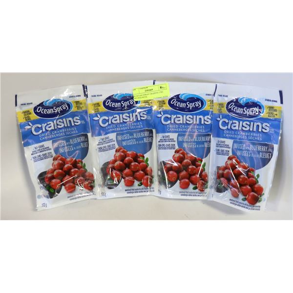 4X OCEAN SPRAY CRAISINS 170G INFUSED WITH